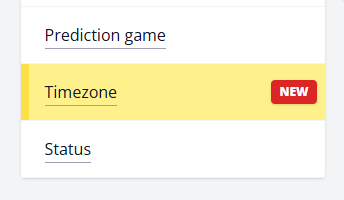 Premium UI timezone settings